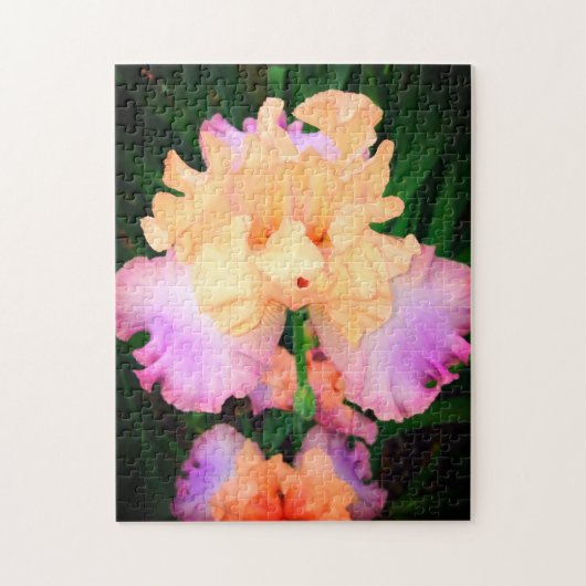 Peach & Paars Iris Legpuzzel (Verticaal)