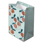Peach Painting Pattern Party Medium Cadeauzakje (Achterkant Gekanteld)