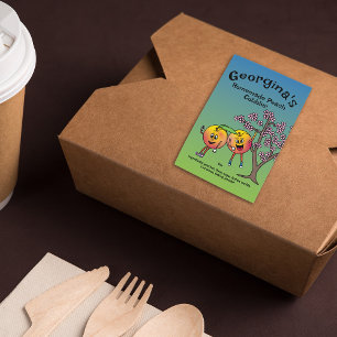 Peach Pals Funny Cartoon Jam Pie en meer Voedselcontainer Etiket