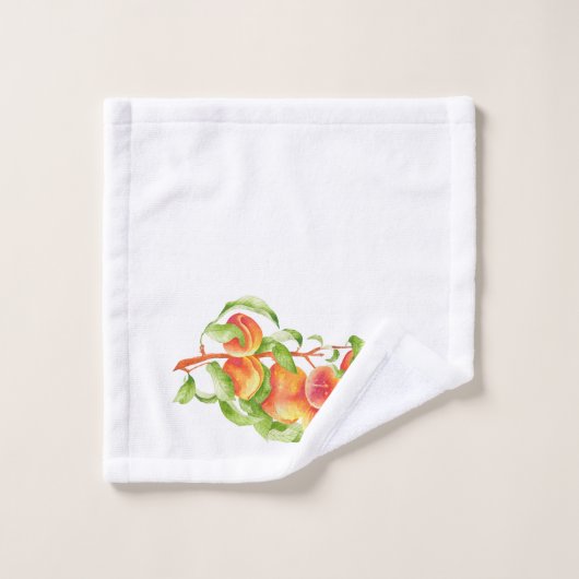 'Peach Paradise' op een badkamerhanddoekset Bad Handdoek (Wasdoekje)