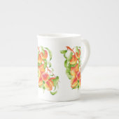'Peach Paradise' op een Bone China Mok (Voorkant rechts)