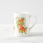 'Peach Paradise' op een Bone China Mok (Rechts)