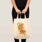'Peach Paradise' op een boodschappentas Tote Bag (Voorkant (product))