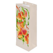'Peach Paradise' op een cadeauzak Wijn Cadeautas (Achterkant Gekanteld)