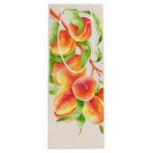 'Peach Paradise' op een cadeauzak Wijn Cadeautas (Achterkant)