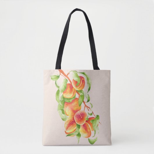 'Peach Paradise' op een Canvas tas (Voorkant)