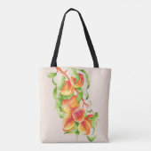 'Peach Paradise' op een Canvas tas (Achterkant)