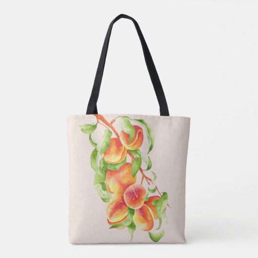 'Peach Paradise' op een Canvas tas (Achterkant)