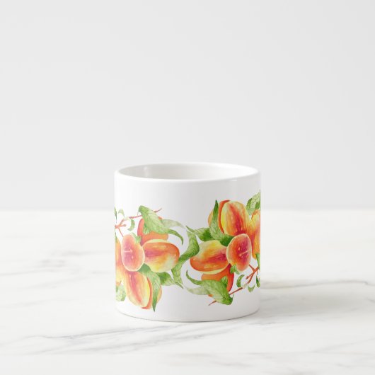 'Peach Paradise' op een Espresso Mok (Voorkant)