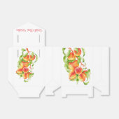 'Peach Paradise' op een Favor Box Bedankdoosjes (Uitgevouwen)