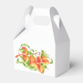 'Peach Paradise' op een Gable Favor Box Bedankdoosjes (Achterkant)
