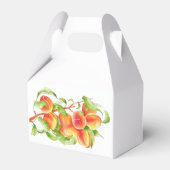 'Peach Paradise' op een Gable Favor Box Bedankdoosjes (Voorkant Zijde)