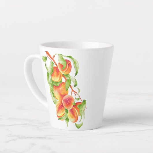 'Peach Paradise' op een Kleine Latte Mok (Linkerhoek)