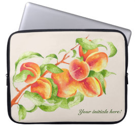 'Peach Paradise' op een laptophoes Laptop Sleeve