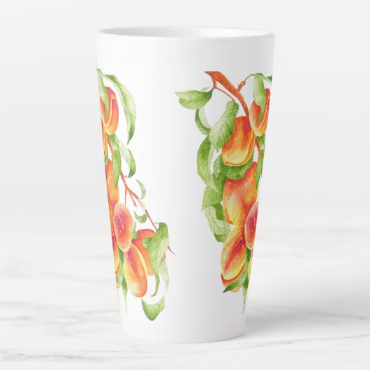 'Peach Paradise' op een Large Latte Mok (Voorkant)