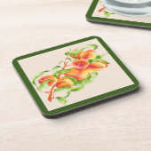 'Peach Paradise' op een Onderzetter Set (Linkerzijde)