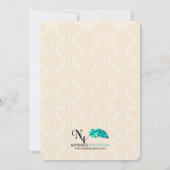 Peach parel 30th Wedding Jubileum Invitation Kaart (Achterkant)