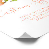 Peach Party aangepaste teken Poster (Hoek)