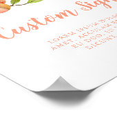 Peach Party aangepaste teken Poster (Hoek)