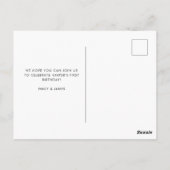 Peach party in My Wieg 1st Birthday Party Invitati Briefkaart (Achterkant)