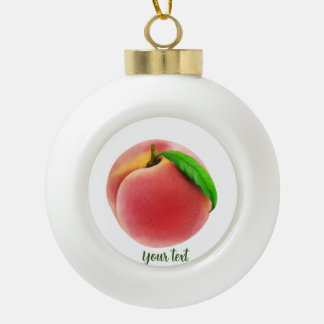 Peach Pas beide kanten met de hand geschilderd ont Keramische Bal Ornament