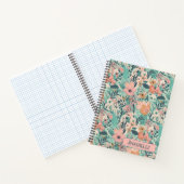 Peach Pastel Garden Floral Notitieboek (Binnen)