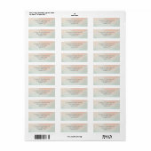 Peach Pastel Minimalistisch Romantisch Retouradres Etiket (Full Sheet)