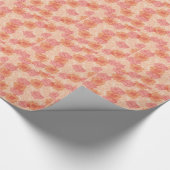 Peach pastel  roos patroon cadeaupapier (Hoek)