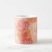 Peach pastel  roos patroon koffiemok (Center)