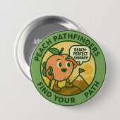 Peach Pathfinders Vind Je Pad Ronde Button 7,6 Cm (Voorkant /achterkant)