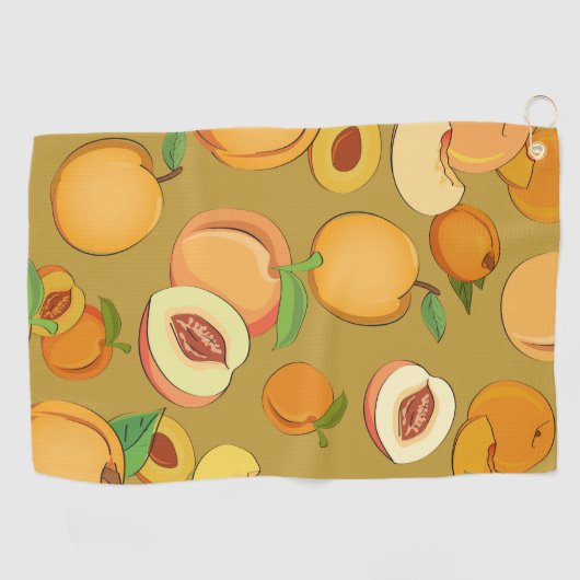 Peach Patroon 2 Golfhanddoek (Horizontaal)