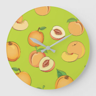 Peach Patroon 4 Grote Klok