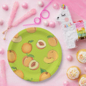 Peach Patroon 4 Papieren Bordje (Feest)