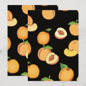 Peach Patroon 5 Bedankkaart (Voorkant / Achterkant)