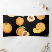 Peach Patroon 5 Drieluik Wenskaart (Binnen)
