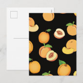 Peach Patroon 5 Feestdagenkaart (Voorkant / Achterkant)