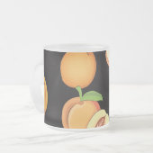 Peach Patroon 5 Matglas Koffiemok (Voorkant links)