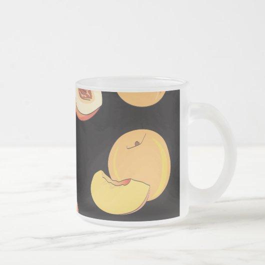 Peach Patroon 5 Matglas Koffiemok (Rechts)