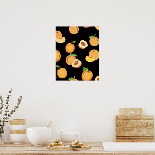 Peach Patroon 5 Poster (Keuken)