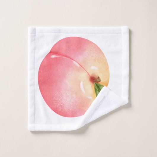 Peach Patroon Bad Handdoek (Wasdoekje)