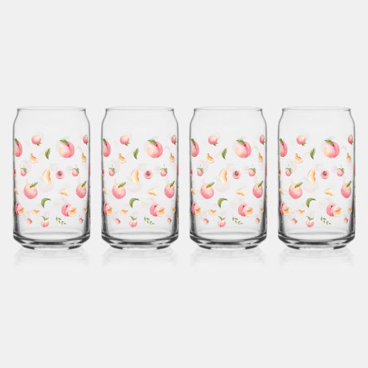 Peach Patroon Blikvorm Glas (Rechts)