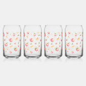 Peach Patroon Blikvorm Glas (Voorkant)