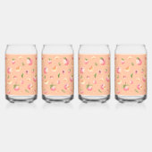 Peach Patroon Blikvorm Glas (Achterkant)