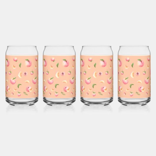 Peach Patroon Blikvorm Glas (Rechts)