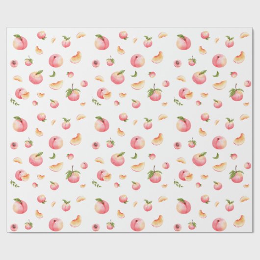 Peach Patroon Cadeaupapier (Vlak)