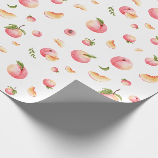 Peach Patroon Cadeaupapier (Hoek)