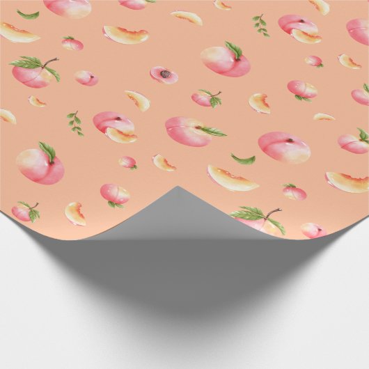 Peach Patroon Cadeaupapier (Hoek)
