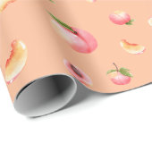 Peach Patroon Cadeaupapier (Rol Hoek)