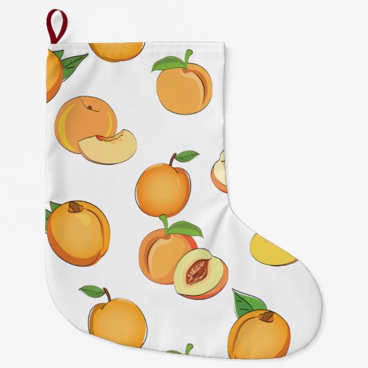 Peach Patroon Grote Kerstsok (Voorkant)