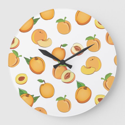 Peach Patroon Grote Klok (Voorkant)